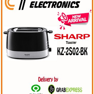 Pop Up Toaster Sharp KZ-2S02-BK/Pemanggang Roti KZ2S02BK Garansi Resmi