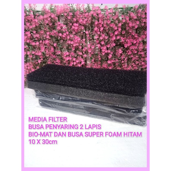 Kapas Busa Filter 2 Lapis Media Penyaring Pembersih Kotoran Aquarium