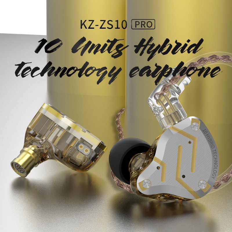 Kz Zs10 Pro Earphone Metal 4ba 1dd Hybrid Hifi Bass Zs10pro