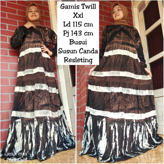 GAMIS TWILL SIZE JUMBO SUSUN CANDA
