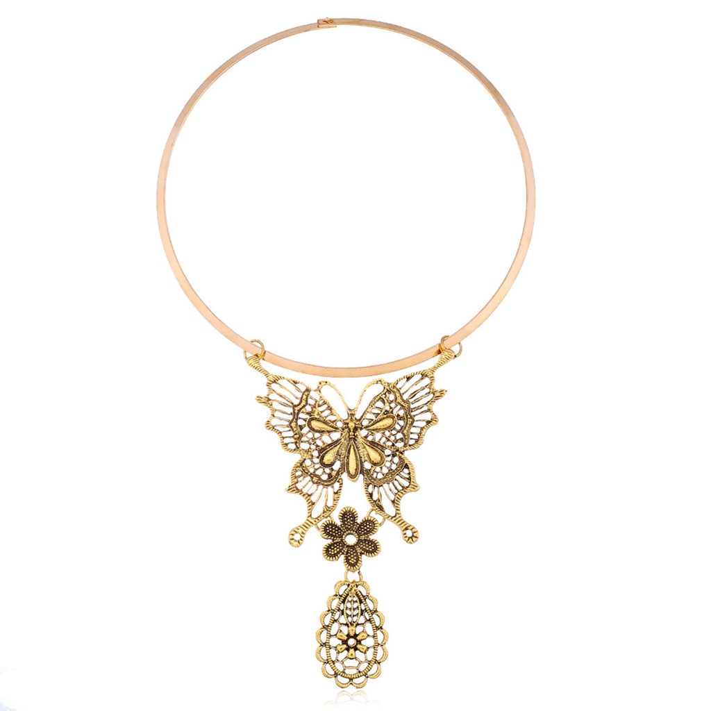 Hu Hu Hu Hu Hu Alat Bantu Pasang Kacamata♡ Kalung Wanita Dengan Liontin Bentuk Kupu-Kupu Model Vintage Untuk Pesta Pernikahan