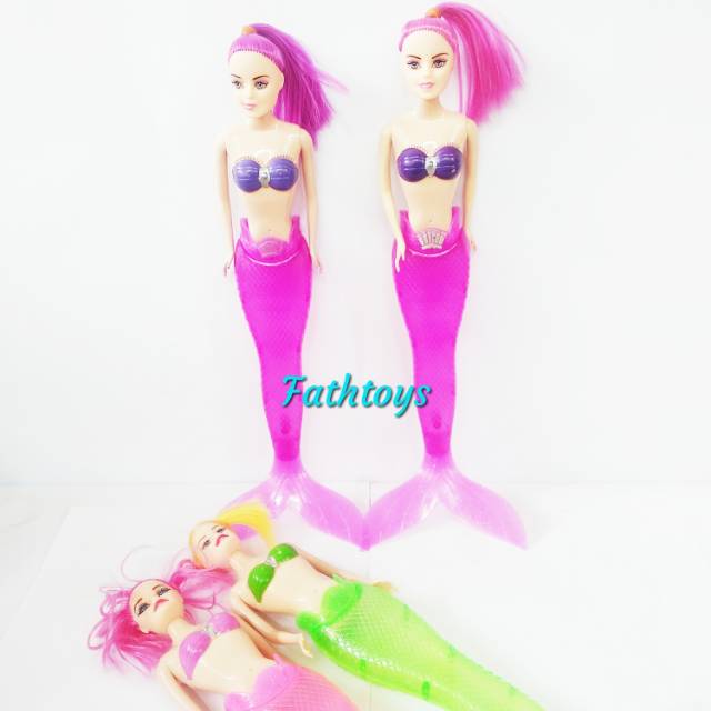 Mainan Boneka Barbie mermaid bisa nyala