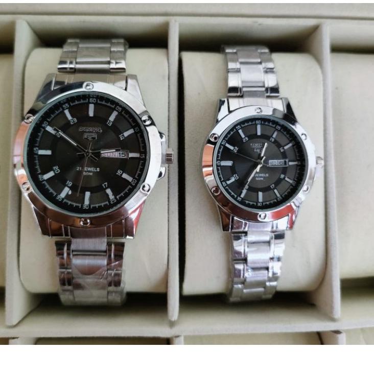 Model Menarik JAM TANGAN SEIKO COUPLE TGL HARI AKTIF