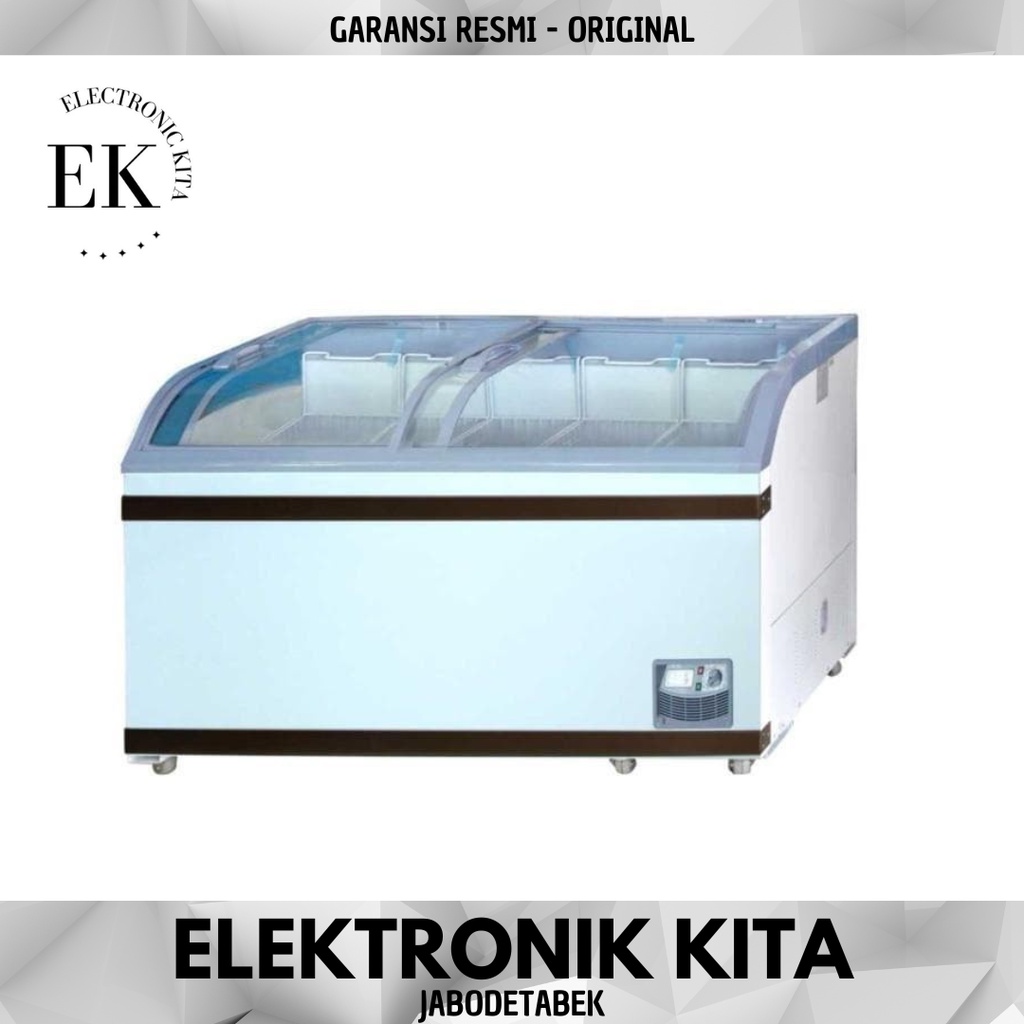 CHEST FREEZER GEA 700 LITER KACA MELENGKUNG SD700 FREEZER BOX ICE CREAM DAGING BEKU FROZEN FOOD SD700BY BY