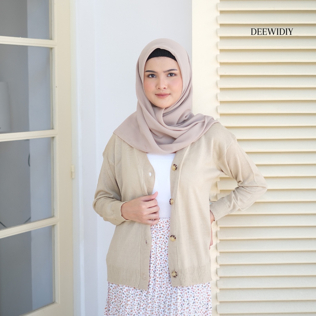 CARDIGAN RAJUT PREMIUM UNTUK WANITA - BASIC CARDI DEEWIDIY