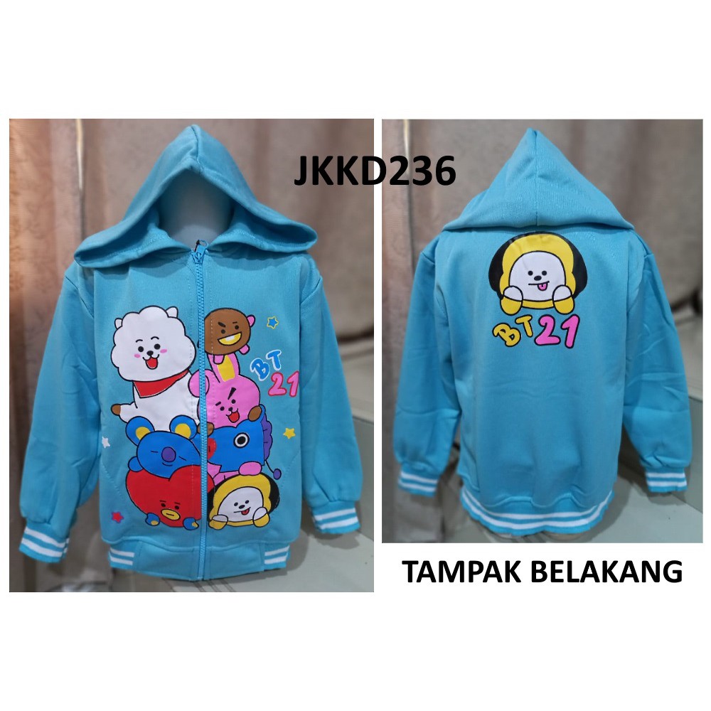 Jaket Anak Perempuan Motif Kartun