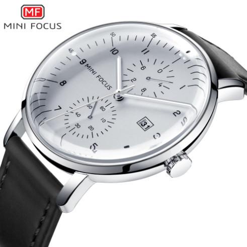Mini Focus Jam Tangan Pria Classic Casual Tali Kulit 0052