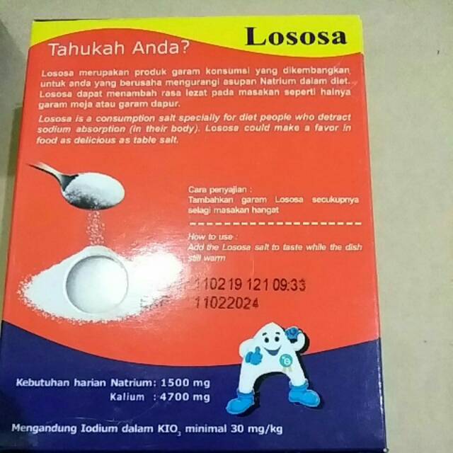 

GARAM DIET DARAH TINGGI. LOSOSA REFILL 250 Gram