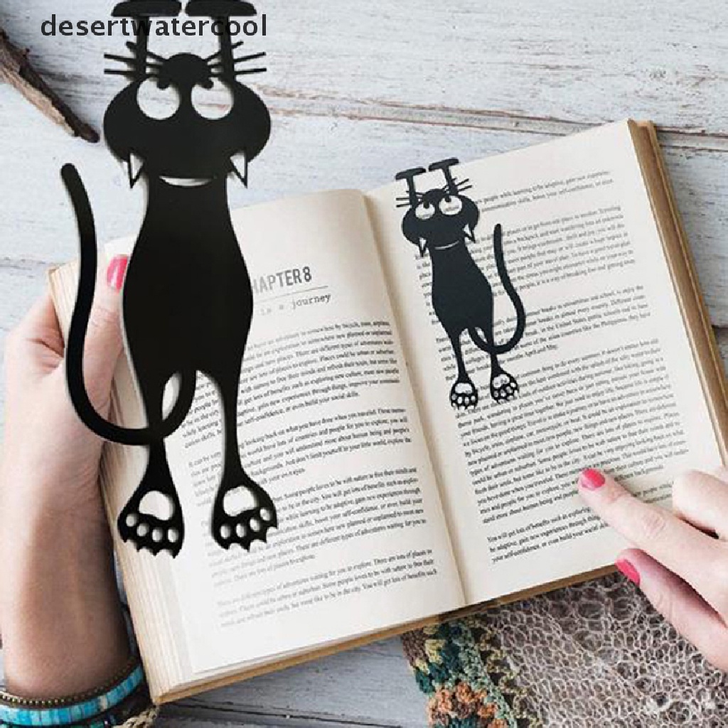 Deid 1PC Pembatas Buku Desain Kucing Hitam Untuk Hadiah