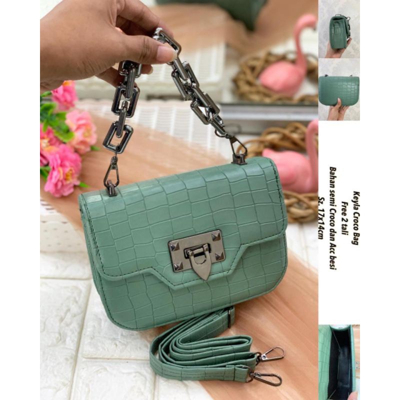 tas slempang/tas wanita/Keyla Croco