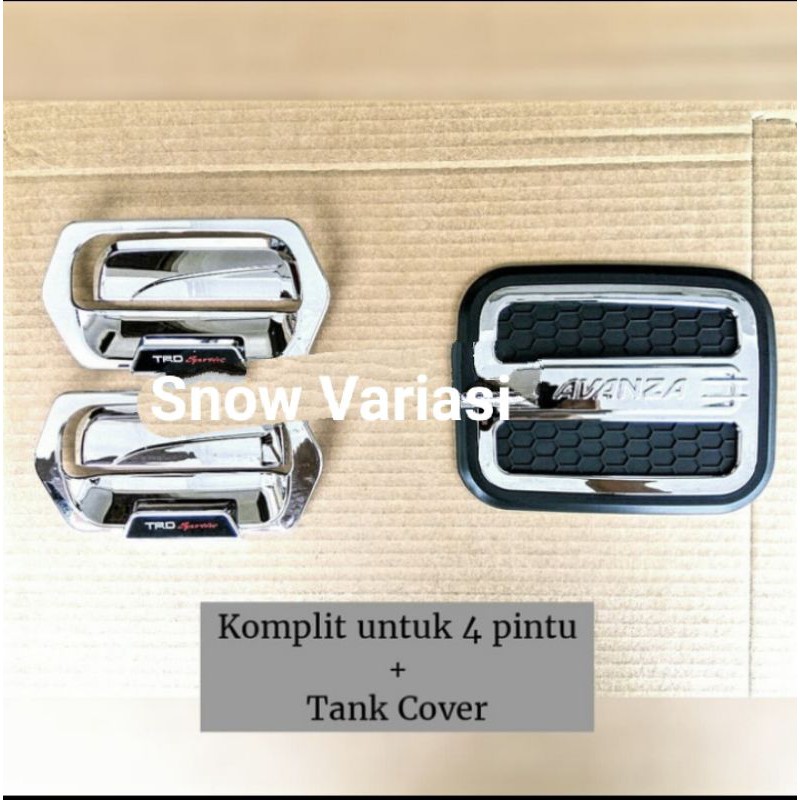 PAKET AVANZA. XENIA HEMAT LENGKAP HANDLE OUTER &amp; TANK COVER MODEL TRD SPORTIVO LUXURY CHROME