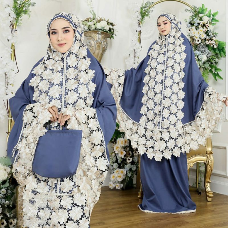 MUKENA RABBATI/MUKNA SET PRAYERS/MUKNA SET FOR WOMEN FREESIZE FIT BIG SIZE