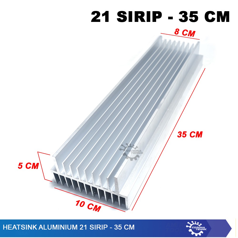 Heatsink Aluminium 21 Sirip - 35 cm