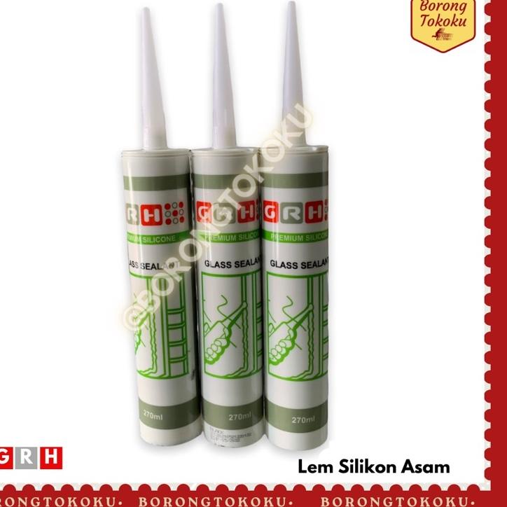 

SALEE!!!!.. Lem Kaca sealant GRH 270 ml Asam cepat kering