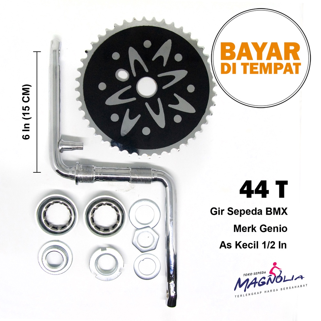 Crank Set Gir Langsung Sepeda BMX Ukuran 20 - 44T