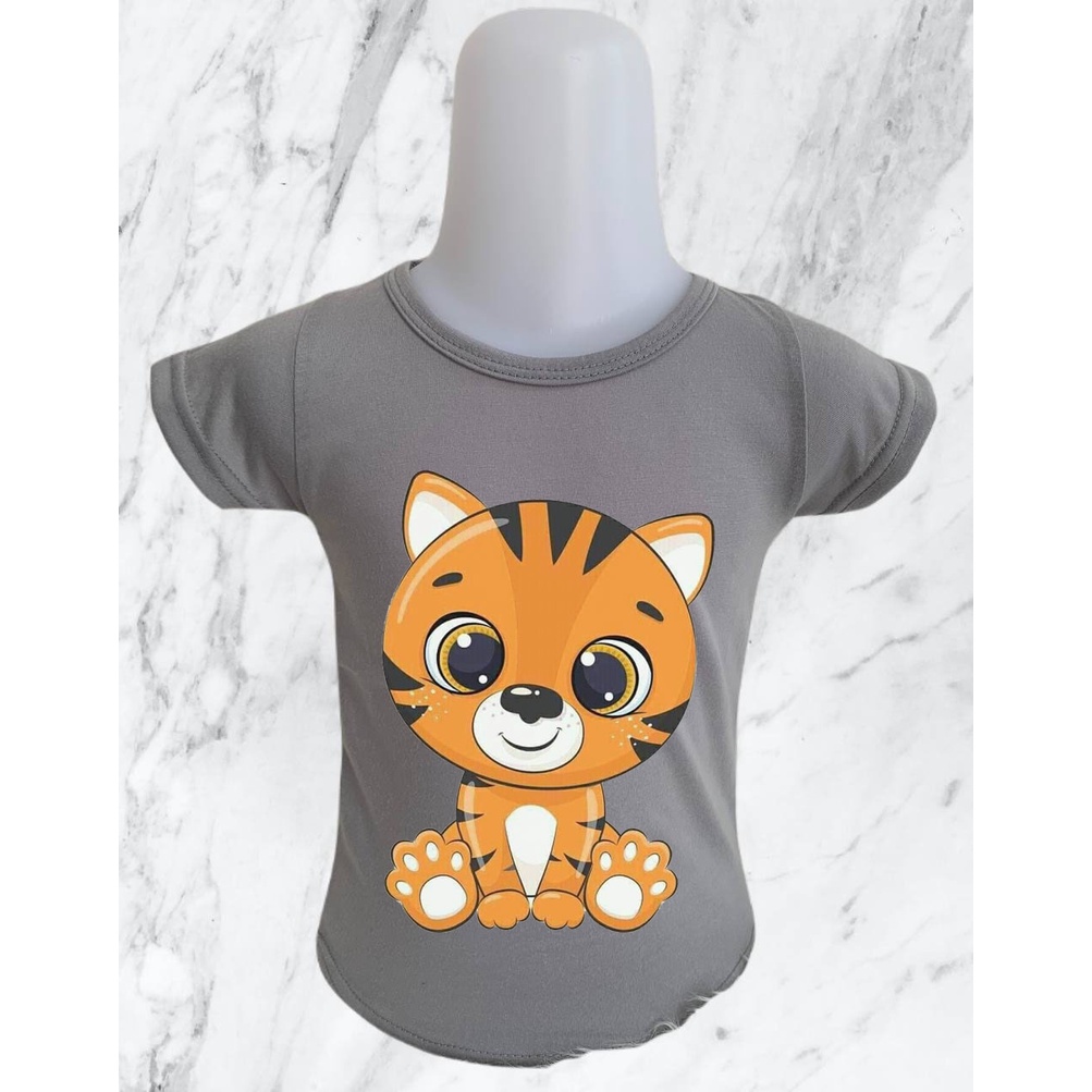 BAYAR DITEMPAT / BISA COD - GO KIDS - Baju Kaos Anak Umur 1 - 6 Tahun Motif Tiger Harimau / Baju Anak Kartun