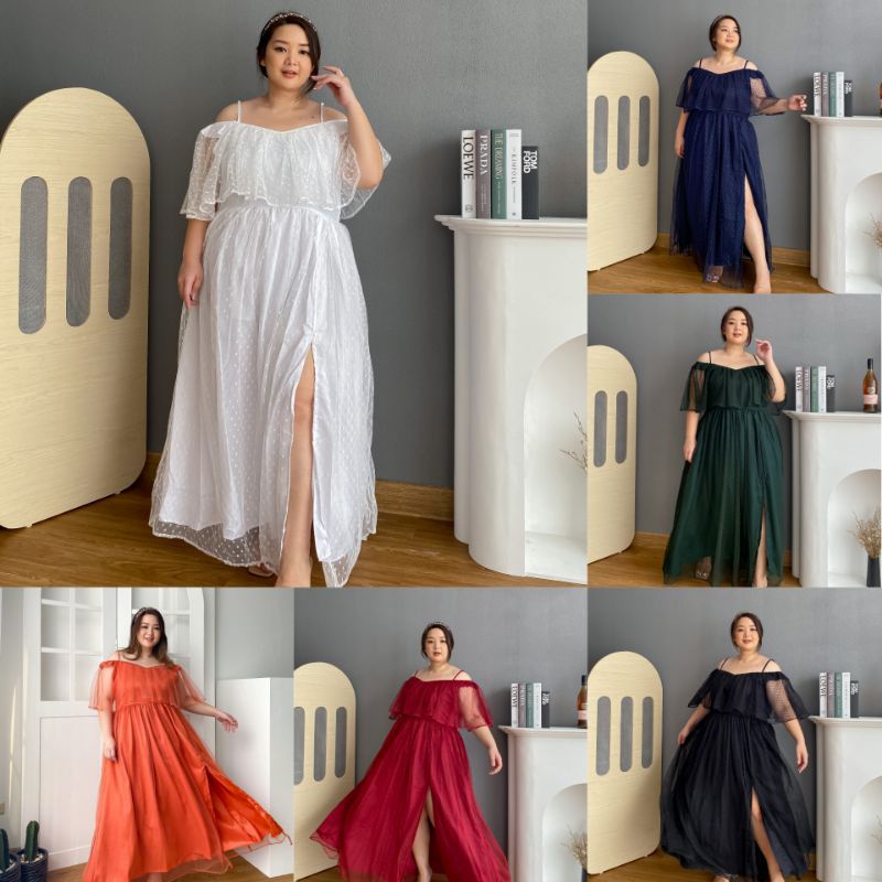 Cleverly Dress Party Jumbo, Dress Bigsize, Oversize, Dress Natal, Dress Imlek, Chinese New Year Dres