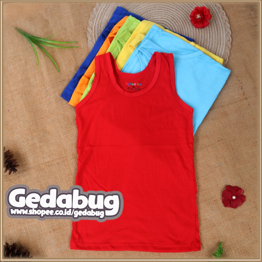 3 pcs - Singlet Agree  art SA 002 / Kaos Kutang Warna AnakKatun Serap Keringat Agree Kids