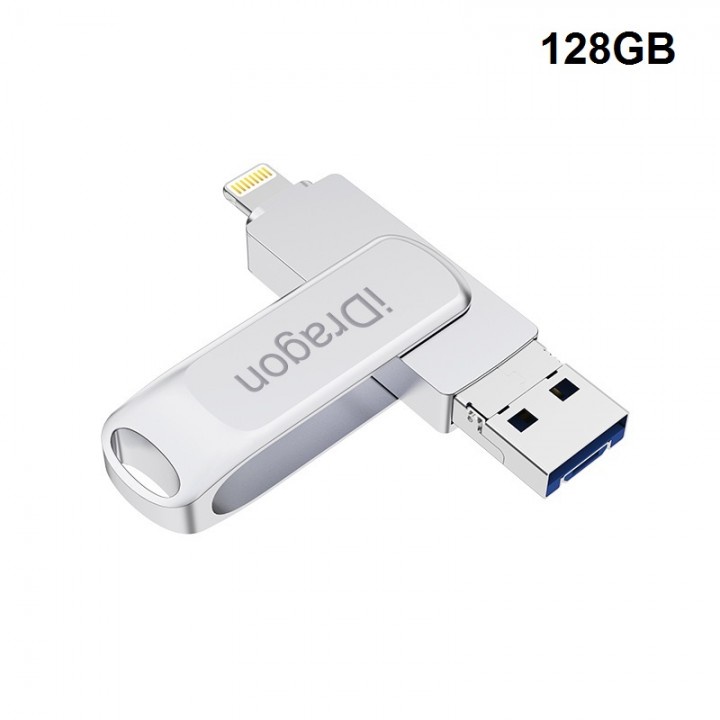 110 iDRAGON U013A - 3-in-1 Mini USB OTG Flashdrive 128GB Capacity