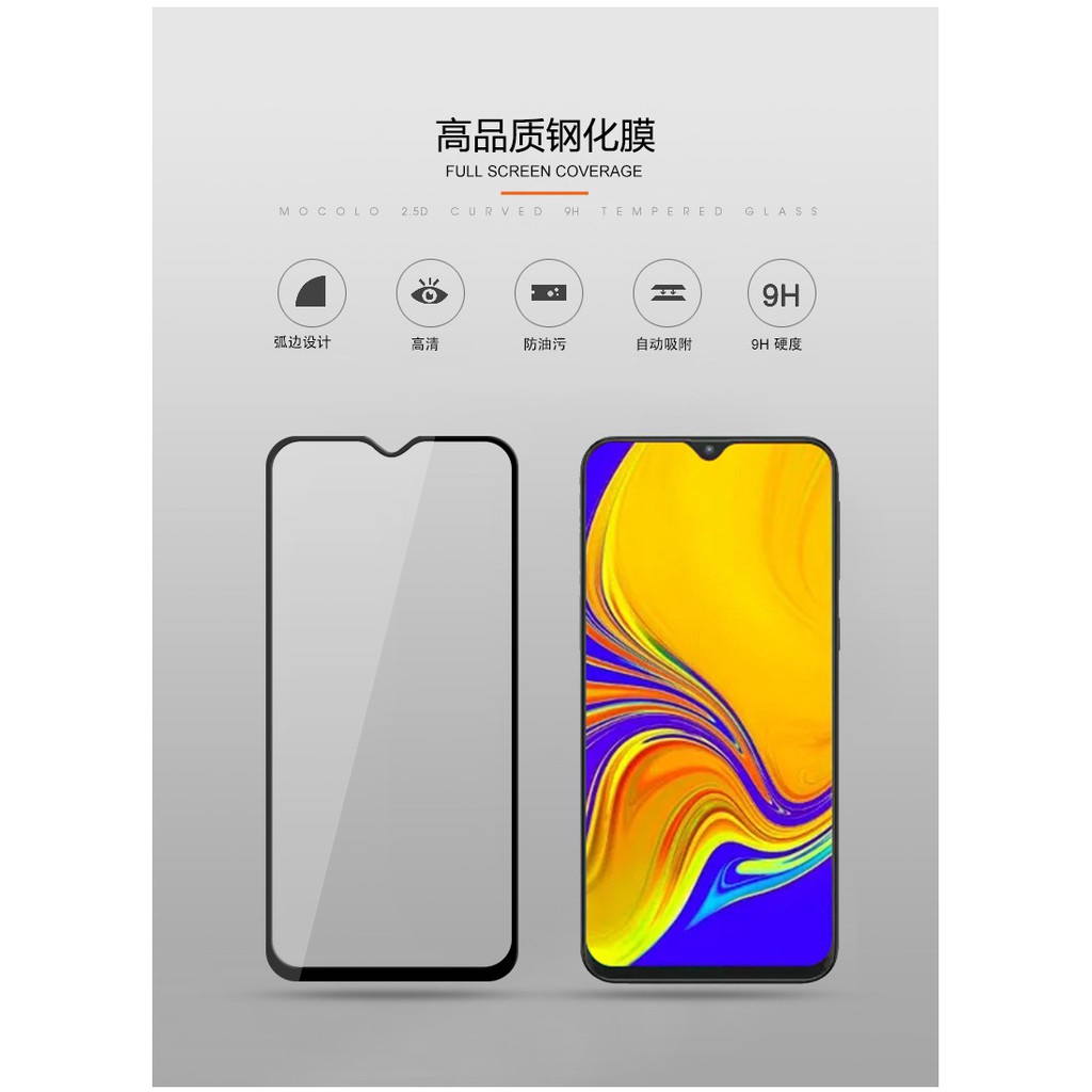 Samsung Galaxy A10 A30 A40 A50 A60 A70 Full Coverage Tempered Glass,For Samsung Galaxy M10 M20 M30