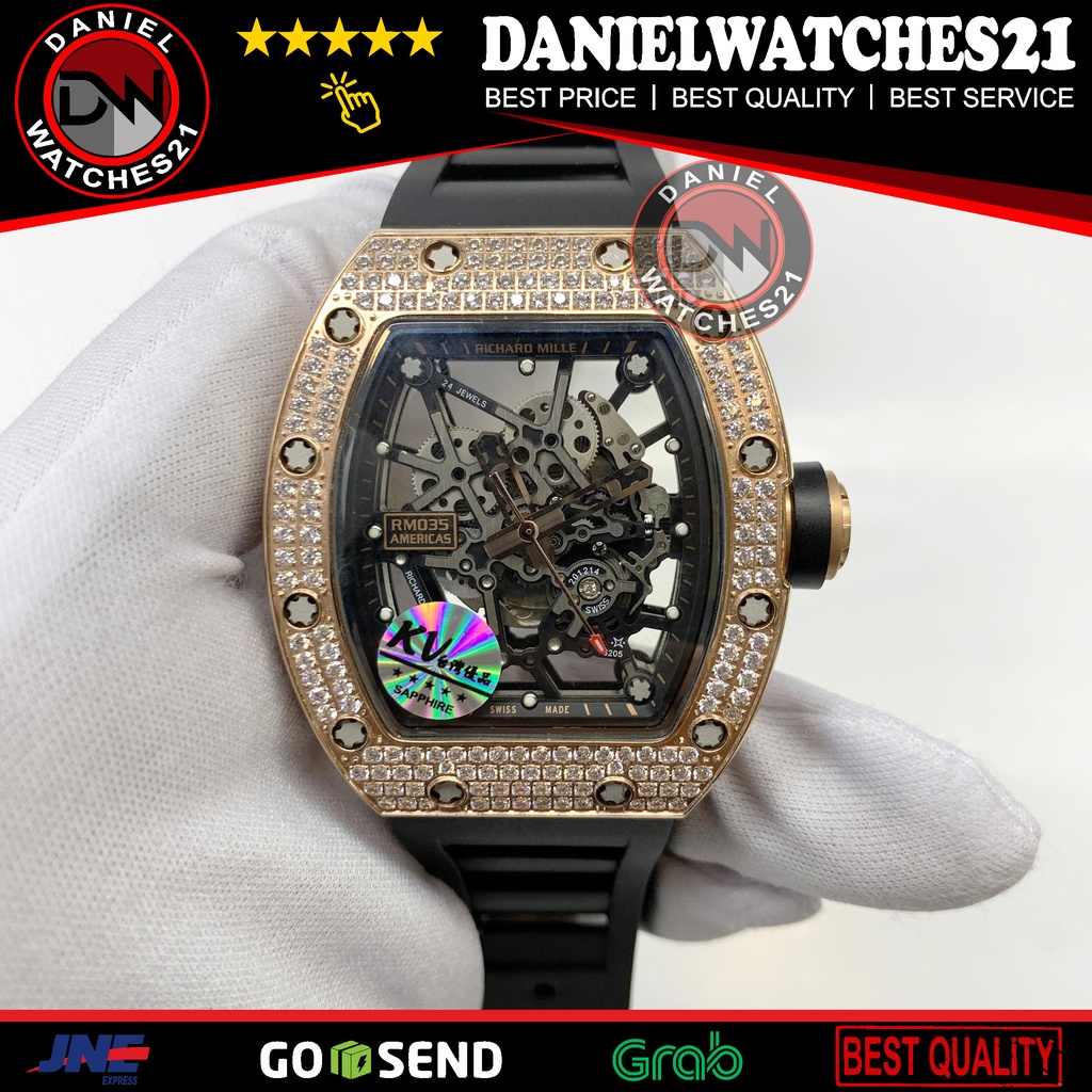 JAM TANGAN MODEL RM 035 AMERICAS/RG 930 BLACK LIMITED EDITION (KV)