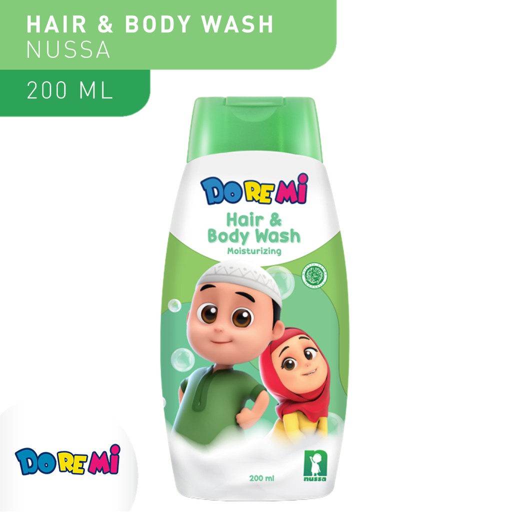 Doremi Kids Hair & Body Wash Anak 200 ml Nusa Rara Sabun Shampo Anak-Doremi Nussa Hair & Body Wash M