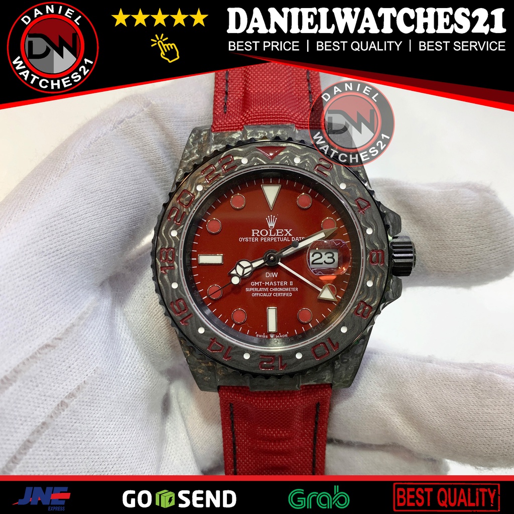 JAM TANGAN MODEL DYTNA DIW GMT MASTER II RED SA4130 (NOOB)