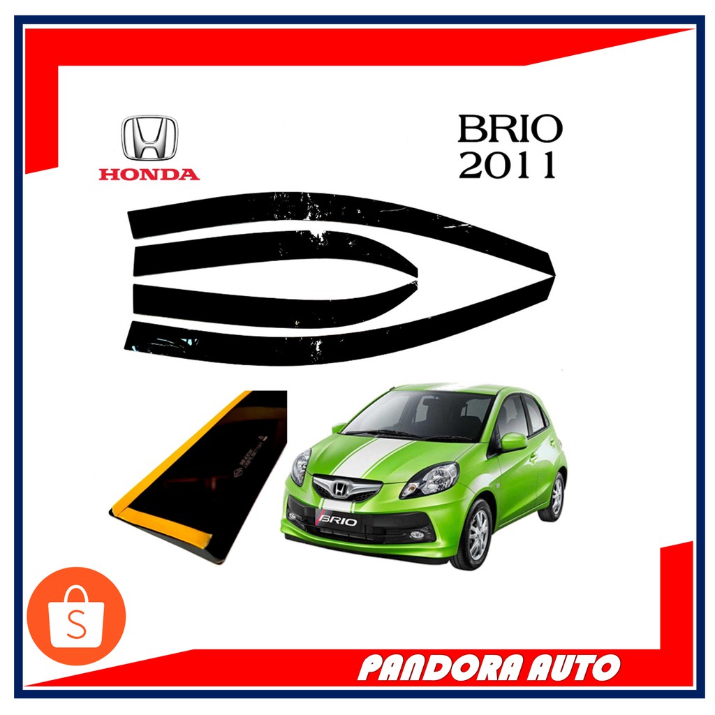 TALANG AIR MOBIL HONDA BRIO 2011 MODEL FLAT BAHAN AKRILIK HITAM