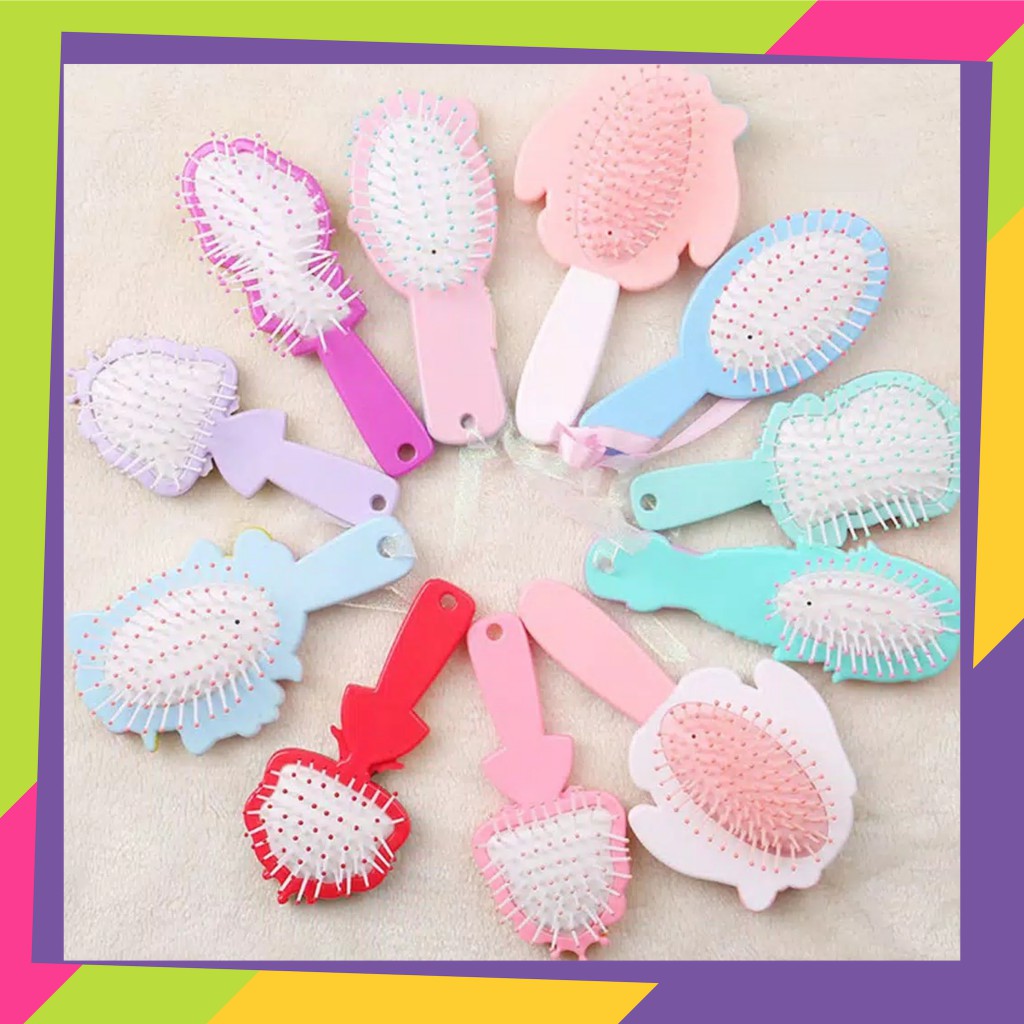 1378 / Sisir anak perempuan anti statis / Sisir anak 3D motif karakter