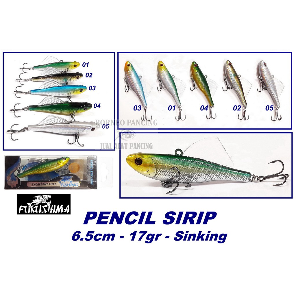 

Fukushima PENCIL SIRIP 6.5cm - 17gr