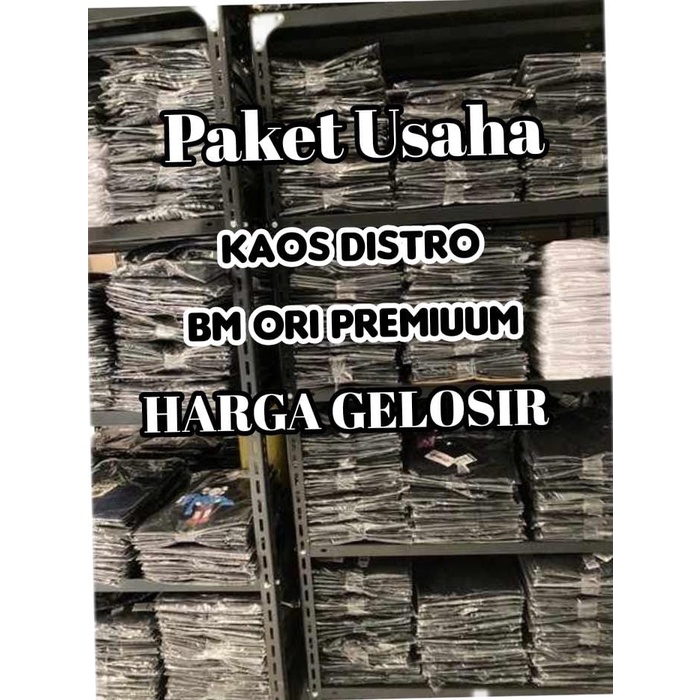 Paket usaha kaos distro Bm Ori / Harga gelosir 3 Lusin [ Gambar dan Size Bebas pilih ] Pakaian dewas