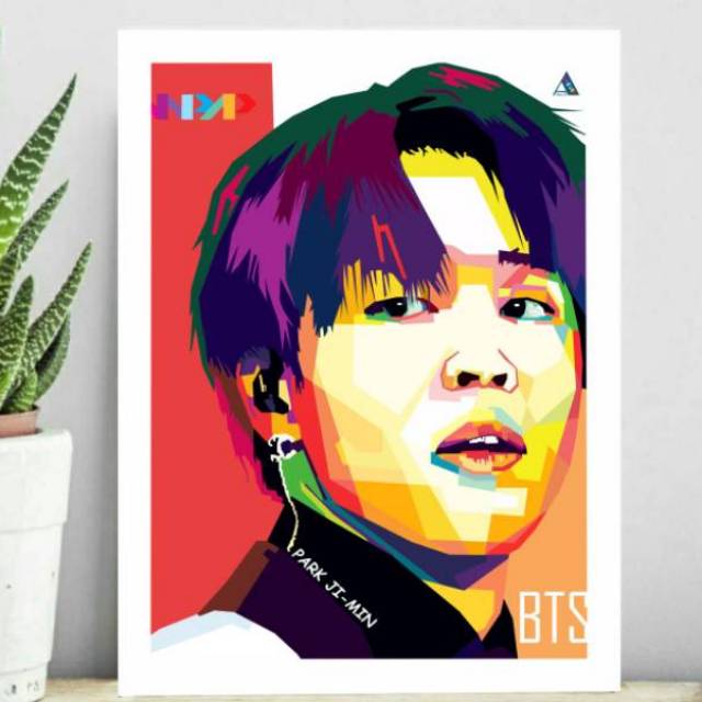 WPAP ORIGINAL DESAIN  TERBAIK WPAP K POP  BTS  PARK JI MIN 