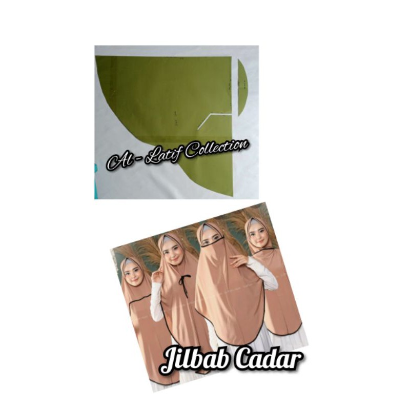 pola instan / pola jiplak jilbab cadar