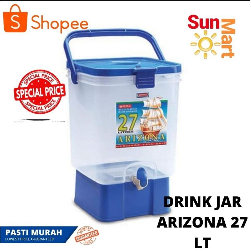 DRINK JAR / TEMPAT MINUMAN ARIZONA HOT N NORMAL 27 LITER