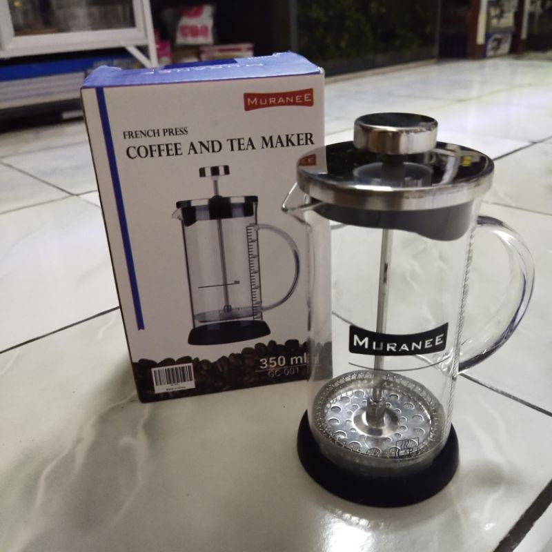 french press 350 ml muranee kaca