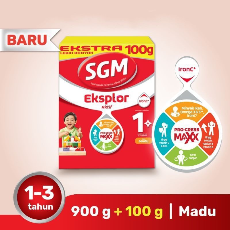 SGM 1+ eksplor Madu 900+100 gr - Susu Murah