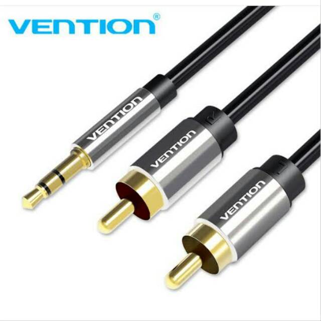 [COD] KABEL AUDIO VENTION BCF 1.5 METER / KABEL AUX 3.5MM MALE TO 2 RCA MALE BCF HIGH QUALITY 1.5M ORIGINAL