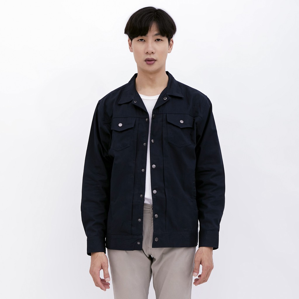 M231 Jaket Pria Coverall Panjang Navy 1957D