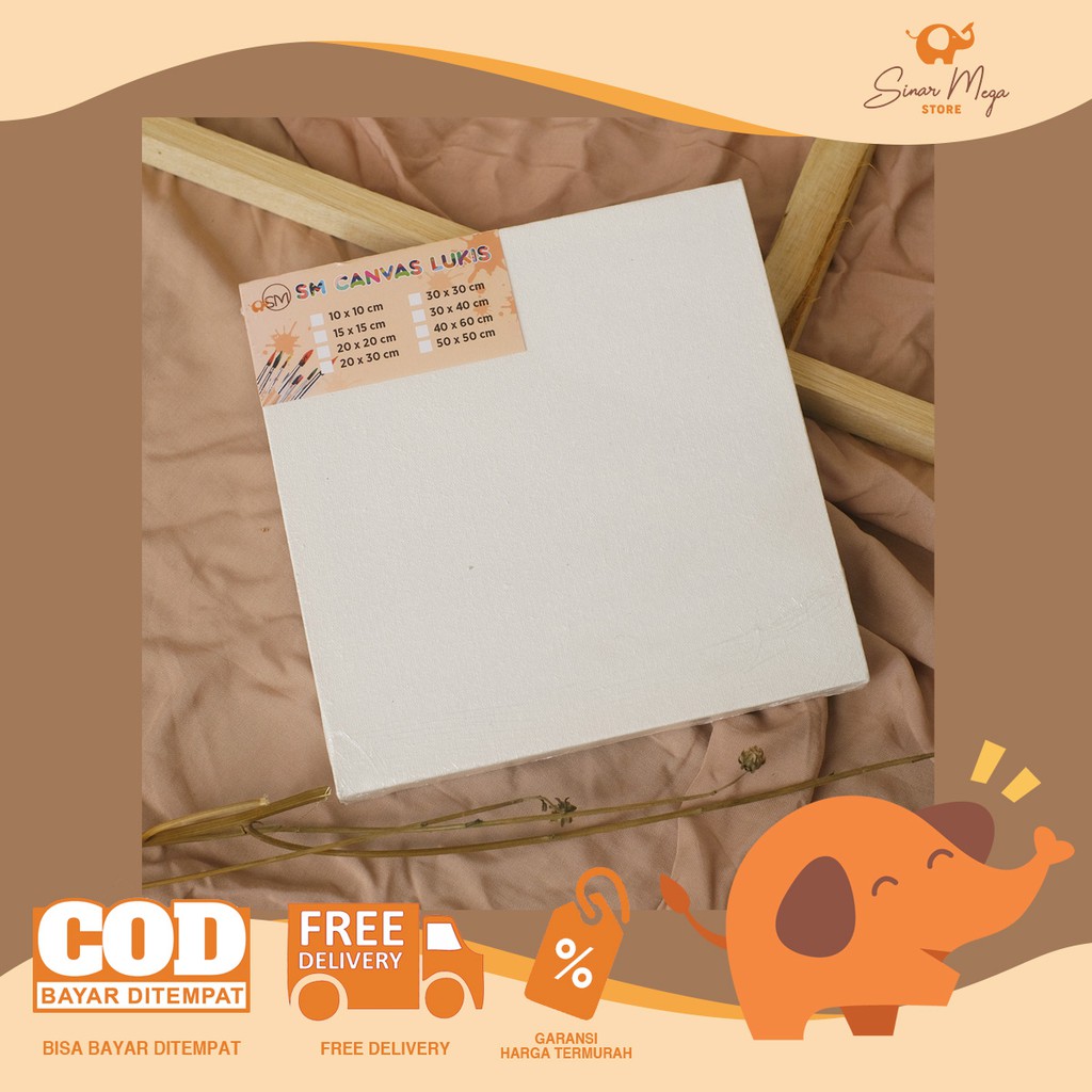 

SM Canvas Kanvas 20 x 20cm (Tipis) / Media Lukis Murah Berkualitas