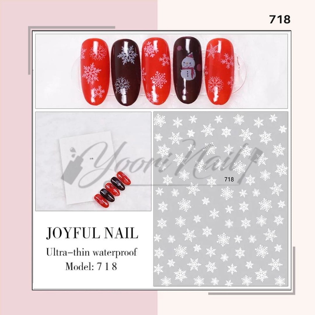 Nail Sticker Christmas Stiker Kuku Christmas Stiker Natal Stikers Imlek Nail Sticker