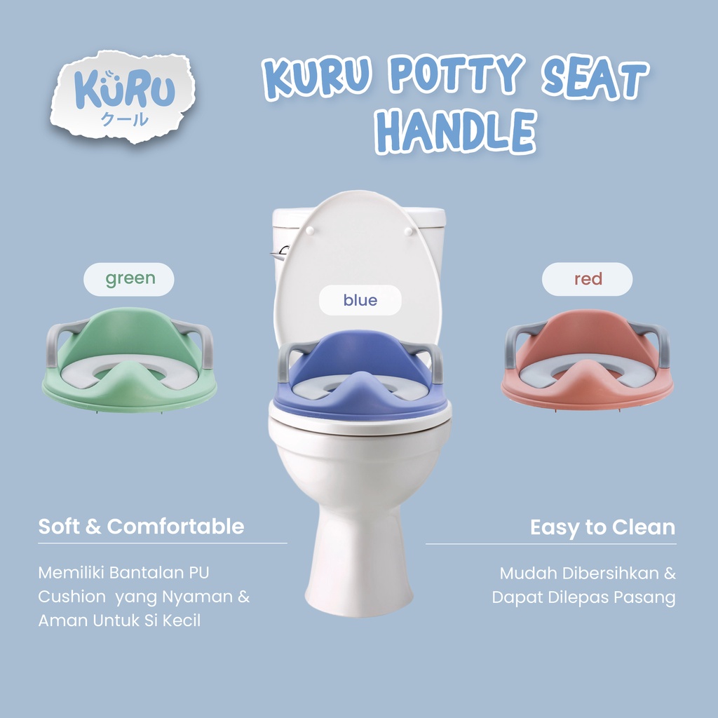 Kuru Potty Seat Handle / Ring Closet / Alas PU Duduk Toilet Anak 8857