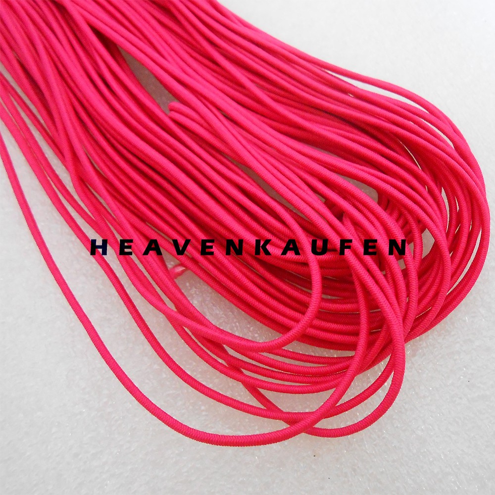 Tali Elastis Kecil 1,5 mm Warna Pink Fanta Meteran