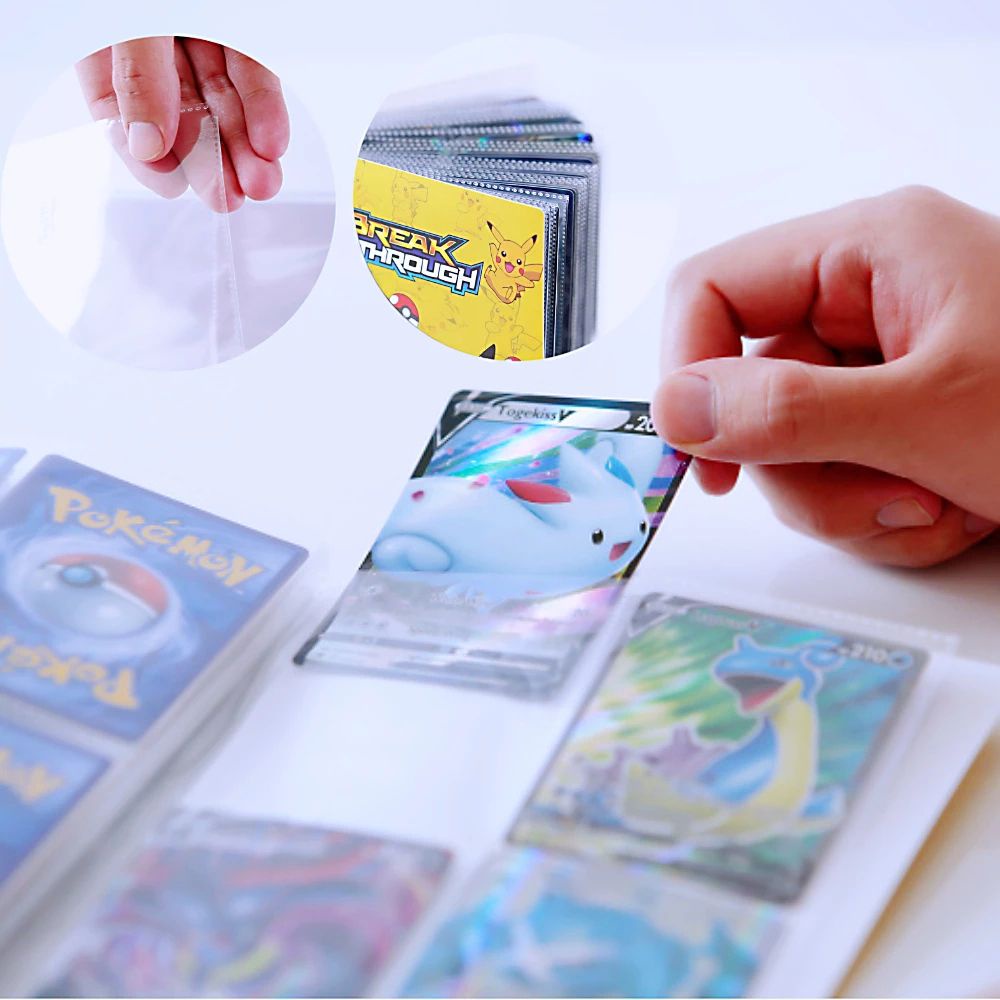 QUINTON Pokemons Toys Pokemon Cards Album Kid Gift Collection Folder Game Card Holder Pikachu Anime Photo Album Cool Toy Cartoon VMAX GX EX Album Book