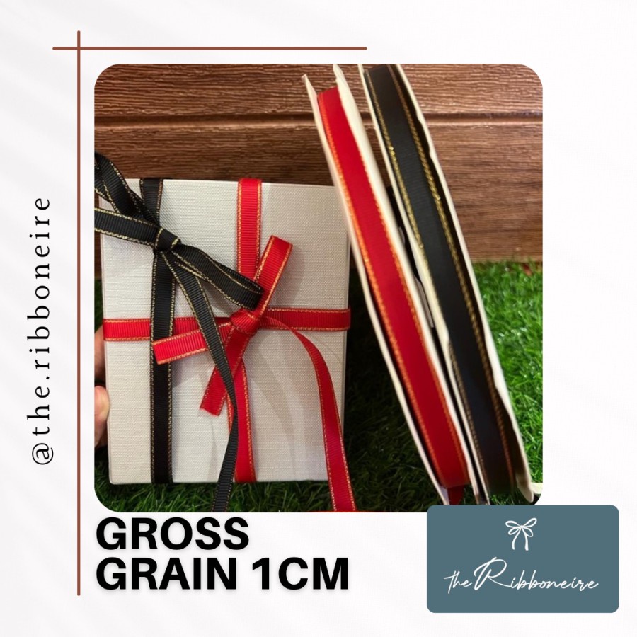 

Pita Gross Grain Pita kado pita merah L: 1cm Panjang: 91 M