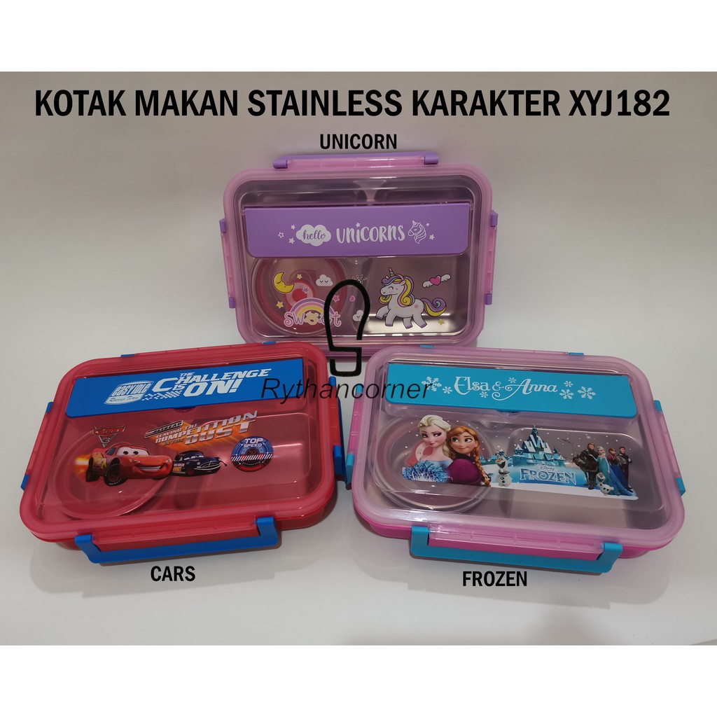 KOTAK MAKAN LUNCHBOX STAINLESS KARAKTER ANAK XYJ182