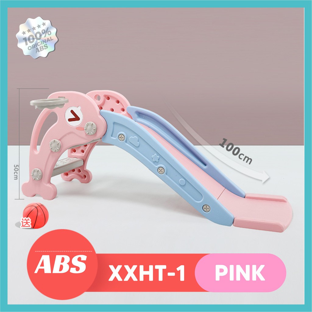 BEBEHOME (COD) Mainan Anak Perosotan DOLPHIN / Mainan Perosotan / Perosotan Anak / Persotoan Mainan / Perosotan-XXHT-1 PINK