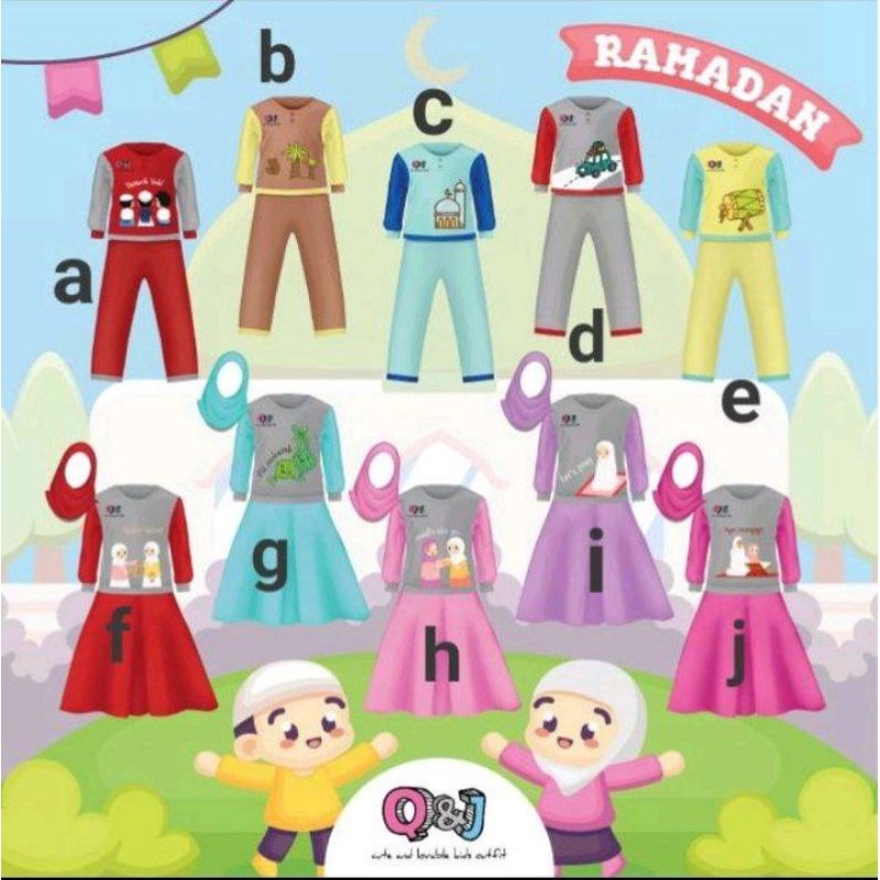 Q&J BAJU MUSLIM ANAK/BAJU MUSLIM SETELAN ANAK