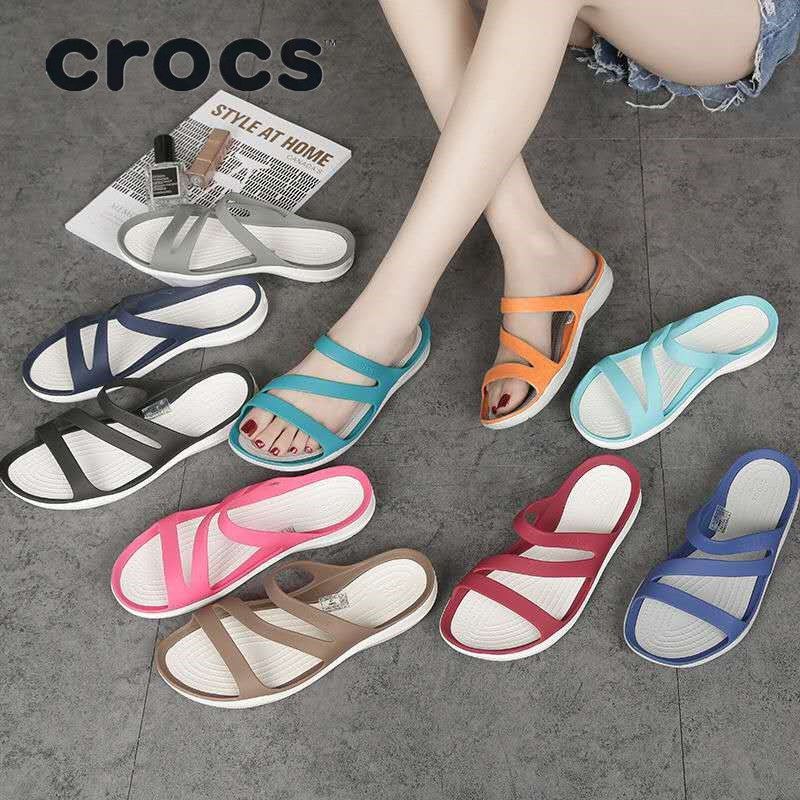 Crocs Swiftwater Women / Crocs Swift Water / Sandal Crocs Wanita / Sandal Wanita / Sandal Flat