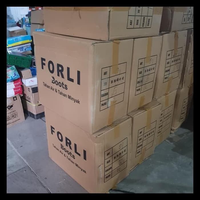 Sepatu Boot Proyek FORLI | Spatu Bot Anti Air Karet Tinggi Murah Bagus | Material Mart