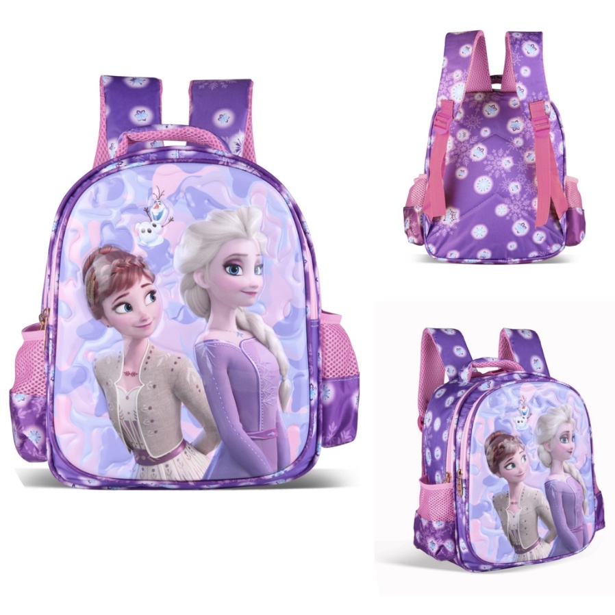frozen backpack tas glossy sd tk ransel anak sekolah cewe perempuan unicorn timbul lol prosen frozen